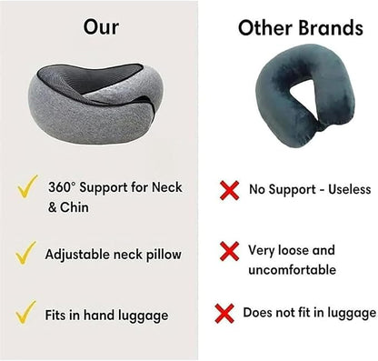 Travel Neck Pillow, Memory Foam Airplane Travel Pillow, 360 Degree Comfort and Breathability, Washable Modal Cover,Stowable U-Shaped Pillow