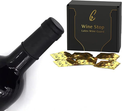 Latex Wine Stopper, Ultimate Protection for Wine Bottles, Keeps Wine Fresh - Made of Food Grade Latex for Wine and Beverages, Unique Gift for Wine Lovers (Pack of 6)