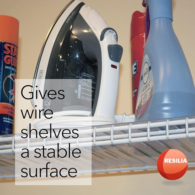 Heavy Duty Vinyl Closet Shelf Liner for Wire Racks or Shelving - for Kitchen Pantry or Cabinet Storage, Clear, 12 Inches x 25 Feet, Non-Adhesive, Waterproof, Stain-Resistant, Cut-to-Size
