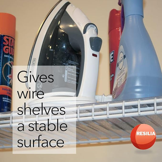 Heavy Duty Vinyl Closet Shelf Liner for Wire Racks or Shelving - for Kitchen Pantry or Cabinet Storage, Clear, 12 Inches x 25 Feet, Non-Adhesive, Waterproof, Stain-Resistant, Cut-to-Size