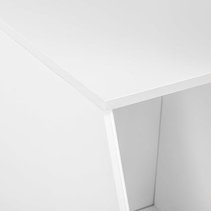 UTEX Toy Storage Organizer for Kids, Stackable Toy Storage Cabinet, Wooden Cubby Toy Organizer, White Toy Shelf for Playroom, Bedroom, Living room, Nursery, 1 Cubby