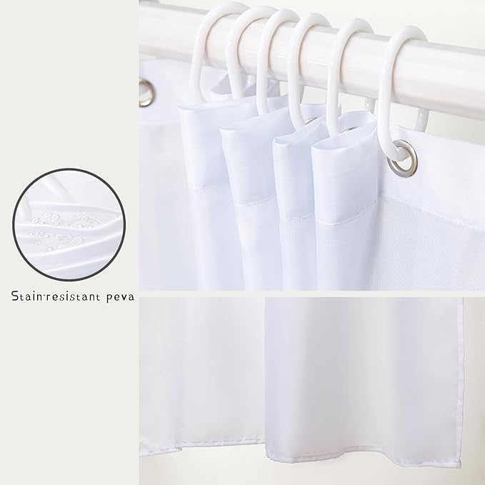 AILONEN Moth Shower Curtain,Sun and Moon Death Moth Bath Curtain for Bathroom Decor,Polyester Waterproof with 12 Plastic Hooks 72" W*96" H