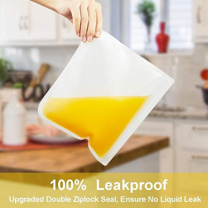 ISTAD Plastic Bag, Red, Pack of 60, Comprises: 30 bags (0.4 l) and 30 bags (1 l), Can be used over and over again since it can be re-sealed.