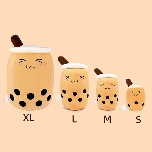 Niuniu Daddy Large Boba Tea Stuffed Animals, 24 + inch Jumbo Boba Plush, Cute Bubble Tea Plushie, Brown