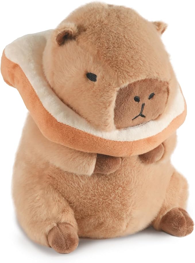 Toast Capybara Plush, Cute Capybara Plush, Toast Removable Capybara Stuffed Animal Bread Capybara Plushies Toys Gifts for Kids 11 inch