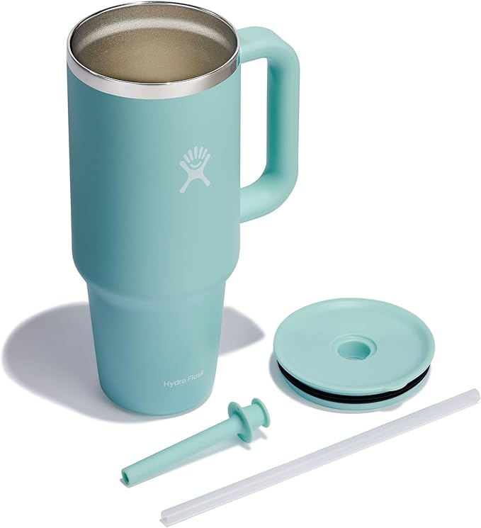 Hydro Flask Travel Tumbler Stainless Steel Vacuum Insulated Tumbler with Lid and Straw for Cold Water and Drinks for Sports, School, Work, Car, Travel, Weekends