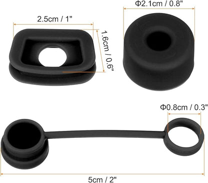 PATIKIL Silicone Spill Stopper for Straw Cup 2.0 40oz/ 30oz, Set of 9 Tumbler Accessories Including 3 Straw Cover Cap, 3 Square Spill Stopper and 3 Round Leak Stopper, Black