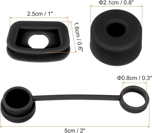 PATIKIL Silicone Spill Stopper for Straw Cup 2.0 40oz/ 30oz, Set of 9 Tumbler Accessories Including 3 Straw Cover Cap, 3 Square Spill Stopper and 3 Round Leak Stopper, Black