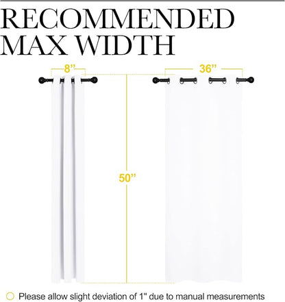 NICETOWN White Window Curtain Panels 50 inch Length, 50% Light Blocking Curtains for Bedroom & Dining Room Window (Set of 2, 42 inches x 50 inches)