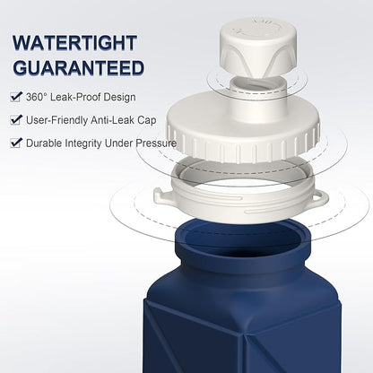 Collapsible Water Bottles, Silicone Foldable Portable Water Bottle 610ml, Lightweight Reusable Leakproof for Travel Camping Hiking Cycling Yoga Sports Outdoor