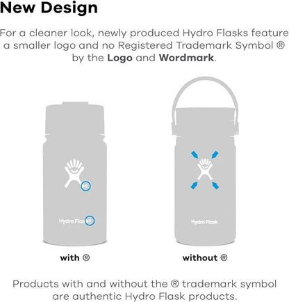 Hydro Flask Stainless Steel Wide Mouth Bottle with Flex Sip Lid and Double-Wall Vacuum Insulation for Coffee, Tea and Drinks