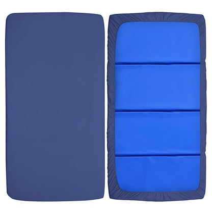 Nap Mat Sheet 2 Pack, 24" x 48" x 4" Fitted Elastic Corners Preschool Day Care Rest Nap Mat Cover, Soft & Breathable Baby Sheets for Regalo My Cot Portable Toddler Bed and Joovy Travel Cot, Navy