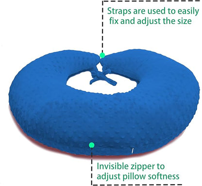 Professional Gaming Pillow for Lap; Arm Rest Pillow Gaming Lap Pillow with Crochet Support - Eliminate Pain in Gaming (Light Blue)