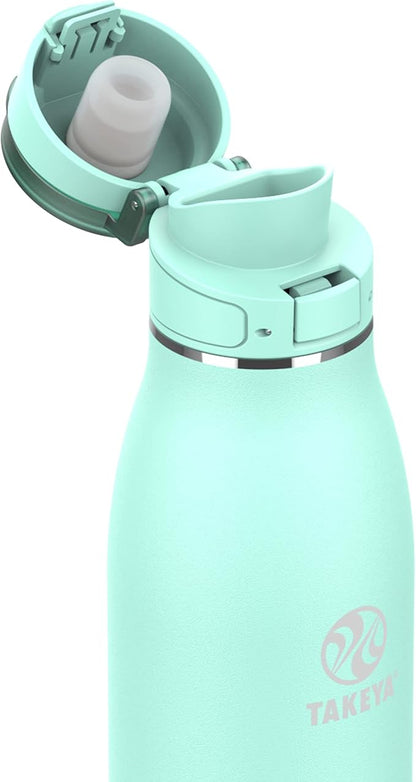 Takeya 25 oz Traveler Stainless Steel Insulated Travel Coffee Mug with Locking Leak Proof Lid, Premium Quality, BPA Free, Aqua
