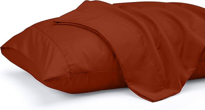 Utopia Bedding Queen Pillow Cases - 2 Pack - Envelope Closure - Soft Brushed Microfiber Fabric - Shrinkage and Fade Resistant Pillow Covers 20 X 30 Inches (Queen, Orange)