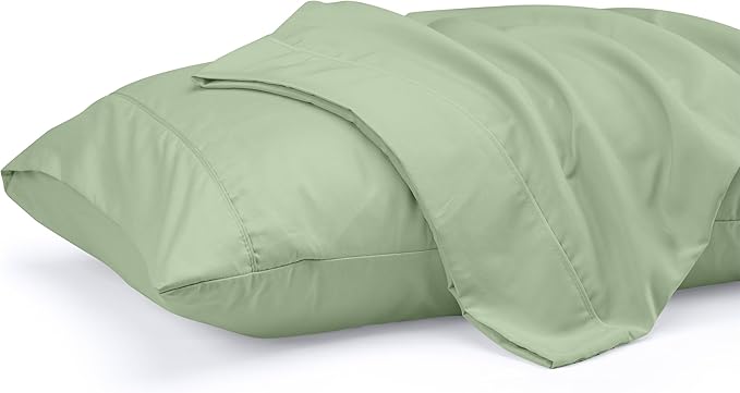 Utopia Bedding Queen Pillow Cases - 2 Pack - Envelope Closure - Soft Brushed Microfiber Fabric - Shrinkage and Fade Resistant Pillow Covers 20 X 30 Inches (Queen, Sage)