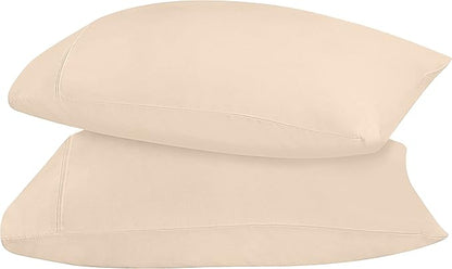 Utopia Bedding King Pillow Cases - 2 Pack - Envelope Closure - Soft Brushed Microfiber Fabric - Shrinkage and Fade Resistant Pillow Covers 20 X 40 Inches (King, Beige)