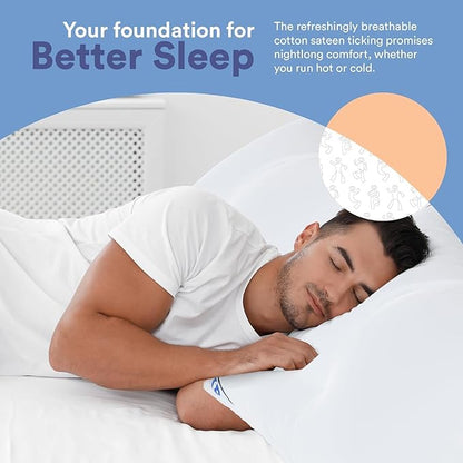 Continental Bedding Medium King Set of 2 100% White Down Pillows 30 Ounce 550FP Hotel Down Pillows for Supporting Back Side and Stomach Sleepers