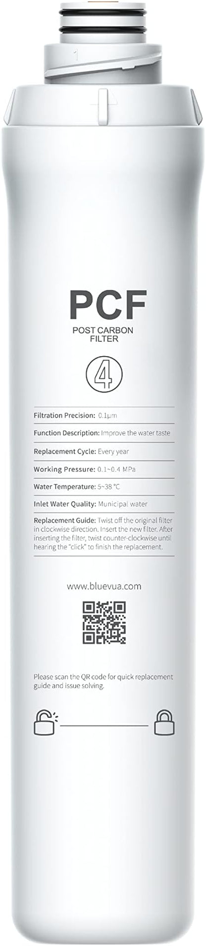 Bluevua ROPOT PCF Filter, Replacement for RO100ROPOT, 1-year Lifetime-4th Stage