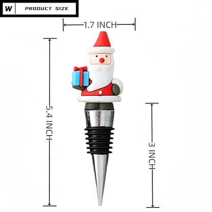 Xmas Decorative Wine Stopper,Cool Wine Bottle Stoppers for Glass Bottles,Crystal Bottle Stopper Fits Standard Bottles,Fancy Decors Wine Tools (Xmas1)