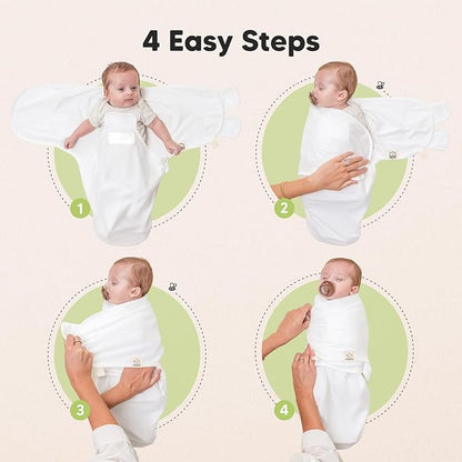 Baby Swaddle Sleep Sacks with Zipper - 3-Pack Newborn Swaddle Sack, Baby Swaddles Sleep Sack 3-6 Months, Wearable Blanket Baby, Baby Swaddle Blanket Wrap, Swaddle Sack, Easy Change Swaddle (Sage, L)