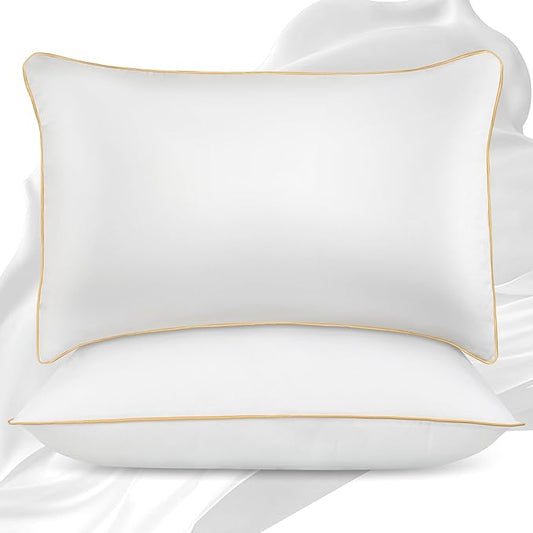 Bed Pillows Standard Size Set of 2, Down Alternative Bedding, Cooling Hotel Quality 20 x 26, Sleeping Pillow for Back, Stomach, Side Sleepers