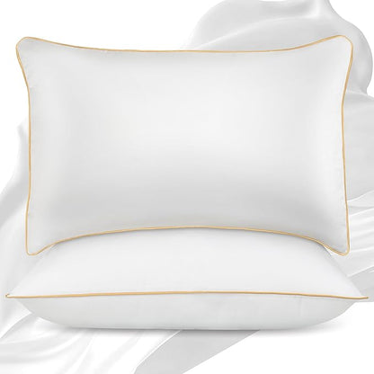 King Size Pillows Set of 2 - Down Alternative Bedding, Cooling Hotel Quality Big Pillow for Back, Stomach or Side Sleepers 20 x 36