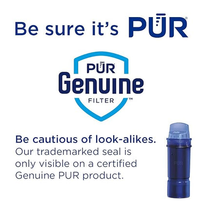 PUR 7-Cup Water Filter Pitcher with 1 Genuine PUR Filter, 3-in-1 Powerful Filtration, BPA Free, Dishwasher Safe, Smoke, PPT710BA