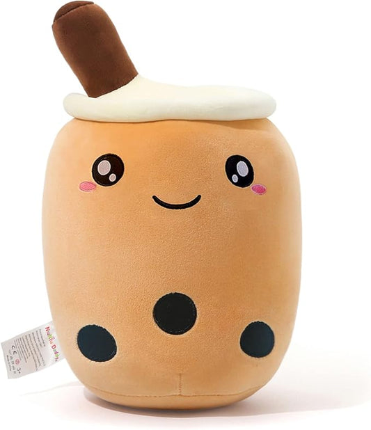 Niuniu Daddy Boba Plush 9.4in Mini Kawaii Plushies Bubble Tea Cute Squishy Pillow Soft Small Milk Tea Stuffed Animal for Kids/Girls/Boys