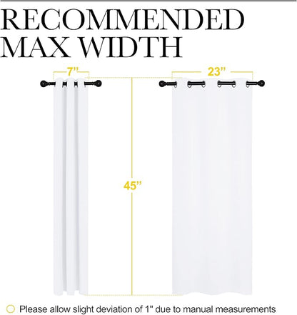 NICETOWN Draperies Curtains Panels, Blocking Out 50% Sunlight Window Treatment Curtains, Grommet Small Window Drapes for Bedroom (2 Panels, 29 by 45, White)
