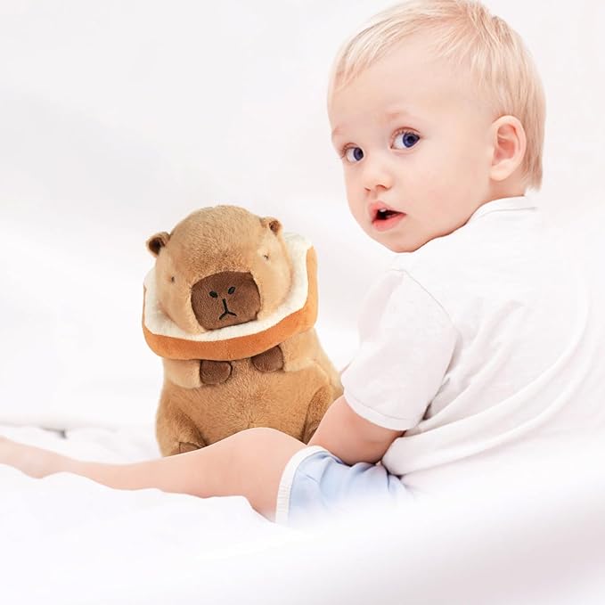 Toast Capybara Plush, Cute Capybara Plush, Toast Removable Capybara Stuffed Animal Bread Capybara Plushies Toys Gifts for Kids 11 inch