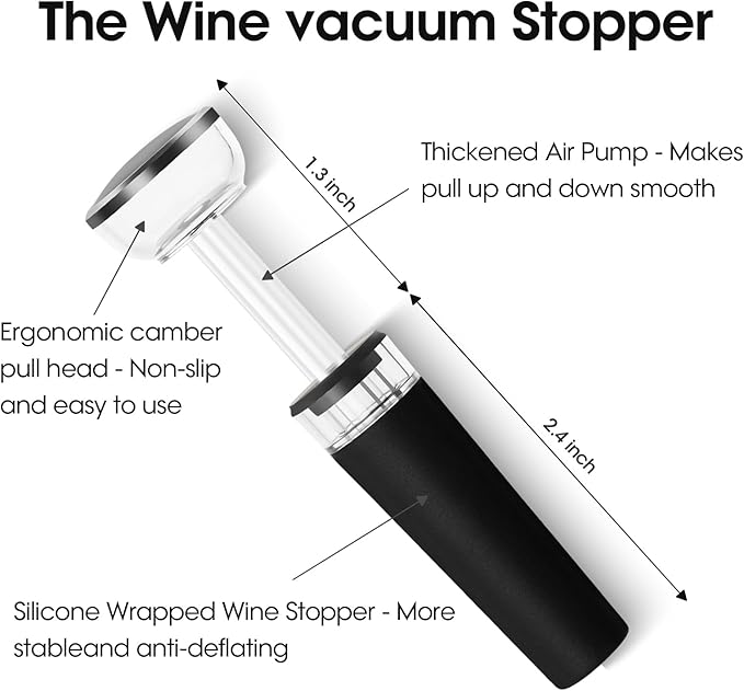 Wine Opener Gift Set Premium Wing Corkscrew Wine Bottle Opener with Multifunctional Bottles Opener, Wine Foil Cutter, Wine Vacuum Stopper, Wine Aerator Pourer Upgrade for Wine Lovers Man Woman