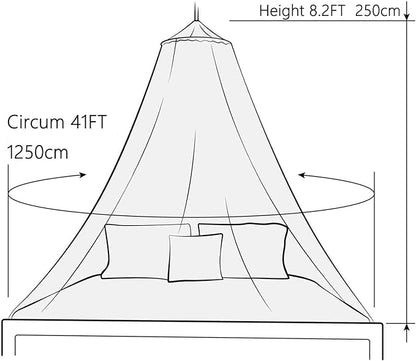 Mosquito Net Bed Canopy for Girls,King Canopy Bed Curtains Full Queen Size from Ceiling,Dome Mosquito Netting Bed Tent Twin Girls Princess Canopy Bed White Decor for Baby Crib,Kid Bed and Adult Beds