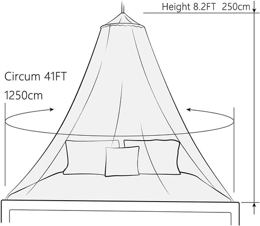 Mosquito Net Bed Canopy for Girls,King Canopy Bed Curtains Full Queen Size from Ceiling,Dome Mosquito Netting Bed Tent Twin Girls Princess Canopy Bed White Decor for Baby Crib,Kid Bed and Adult Beds
