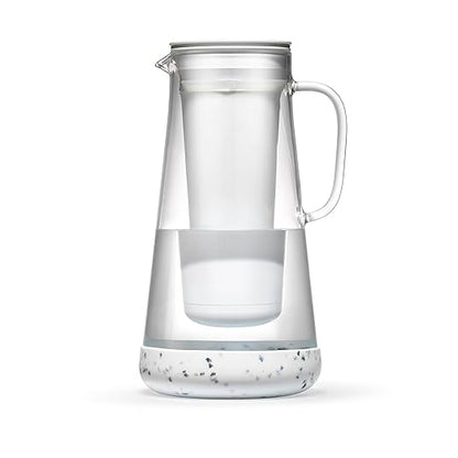 LifeStraw Home Pitcher Glass and Silicone Base 7 Cup Terrazzo