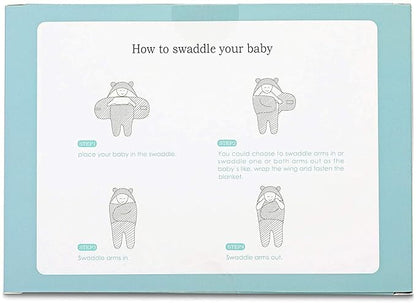 BlueMello Baby Swaddle Blanket | Ultra-Soft Plush Essential for Infants 0-6 Months | Receiving Swaddling Wrap Brown | Ideal Newborn Registry and Toddler Boy Accessories | Perfect Baby Girl Shower Gift