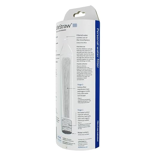 LifeStraw Go Water Bottle 2-Stage Replacement Filter, White