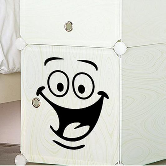 Funny Animation Big Eyes Cute Toilet Wall Decal Bathroom Home Sticker Bedroom Kitchen Art Picture DIY Murals Vinyl Paper Decoration Wallpaper for Children Potty Training Nursery Baby Teen Senior