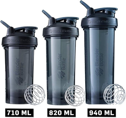 BlenderBottle Shaker Bottle Pro Series Perfect for Protein Shakes and Pre Workout, 28-Ounce, Black