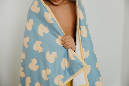 Copper Pearl Hooded Bath Towels Premium Knit/Terry Cloth Toddler Towels with Hood, Pockets, and Cool Designs - Great to Gift and Make Bath Time Fun - Big Kids Hooded Towel, Ducky