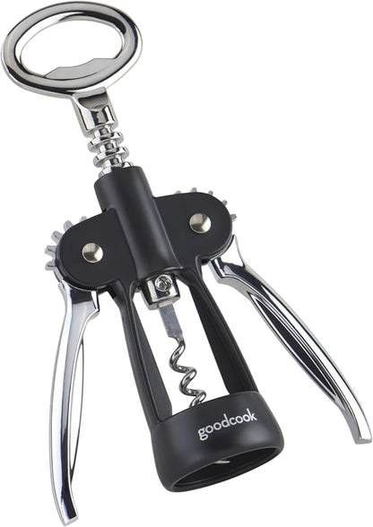 GoodCook Gourmet Deluxe Winged Corkscrew, Stainless Steel Worm, Universal Fit For All Cork Sizes