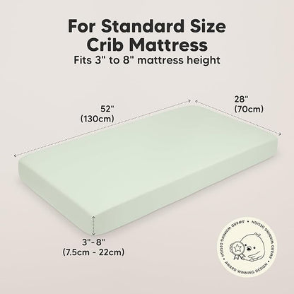 2-Pack Organic Crib Sheets for Boys, Girls - Jersey Fitted Crib Sheet, Baby Crib Sheets Neutral, Crib Mattress Sheet, Cotton Crib Sheets, Breathable Crib Sheet, Baby Mattress Sheets (Wildflowers)
