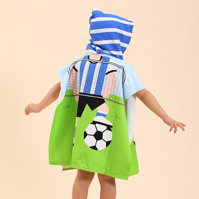 Hooded Kids Beach Towels - Soft Microfiber Poncho Towel for Ages 1 to 6, Quick Dry & Lightweight Swim Cover-ups, Ideal for Boys and Girls