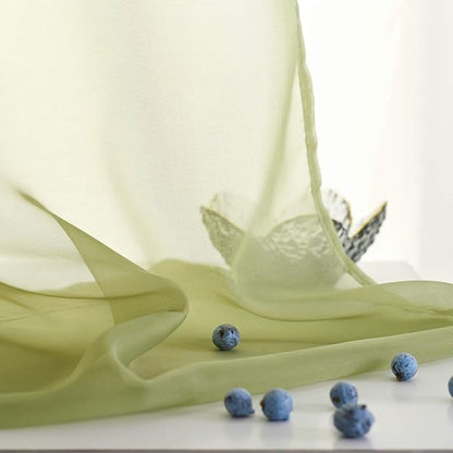 Sage Green Sheer Curtains 63 Inch Length 2 Panels Sage Green Sheer Curtains Rod Pocket for Bedroom Living Room 52x63