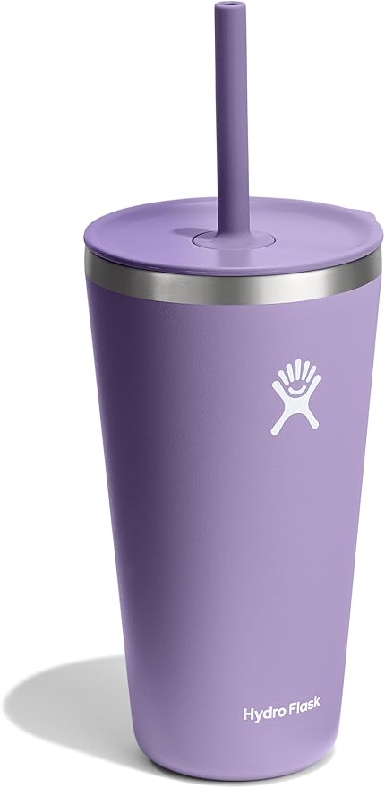 Hydro Flask Travel Tumbler Stainless Steel Vacuum Insulated Tumbler with Lid and Straw for Cold Water and Drinks for Sports, School, Work, Car, Travel, Weekends