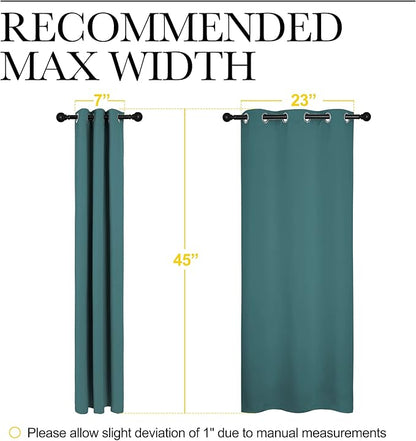 NICETOWN Bedroom Curtain Panels Blackout Draperies, Thermal Insulated Solid Grommet Blackout Curtains/Drapes (Sea Teal, One Pair, 29 by 45-Inch)