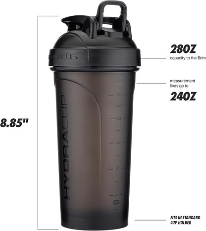 Hydra Cup ProFlow - 28 oz Shaker Bottle Pack for Protein Shakes, Shaker Cups with Ball Blender Whisk, Shaker Bottle with Handle, Travel To Go, BPA Free (No Phone Holder, MultiColor (4 Pack))