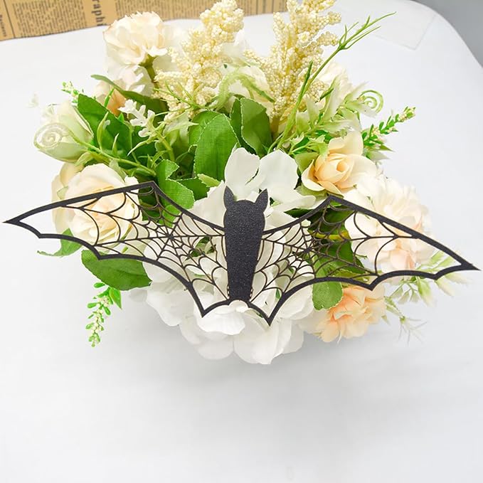 Halloween Wall Stickers Decorations Large Bat Wall Decals Supply Hollow Out Bats Decor Scary Bat Stickers for Wall Glass Mirror Living Room Home Kitchen Indoor Outdoor Halloween Decoration Clearance