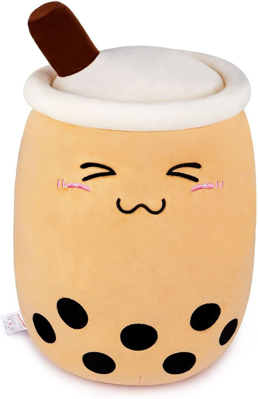 Niuniu Daddy Large Boba Tea Stuffed Animals, 24 + inch Jumbo Boba Plush, Cute Bubble Tea Plushie, Brown