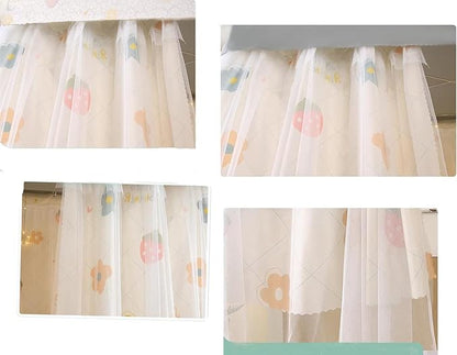 XGOPTS Bottom Bunk Bed Curtains Students Dormitory Bunk Bed Curtains Loft Bedroom Privacy Curtains Single Sleeper Blackout Cloth Bed Tent Curtain Shading Net Lightproof Bedding Spread Curtain Canopy